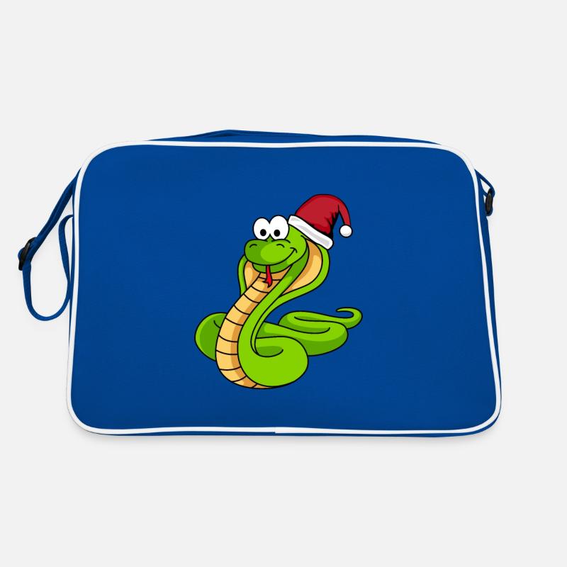 Schlange Kobra Comic Weihnachten Retro Tasche