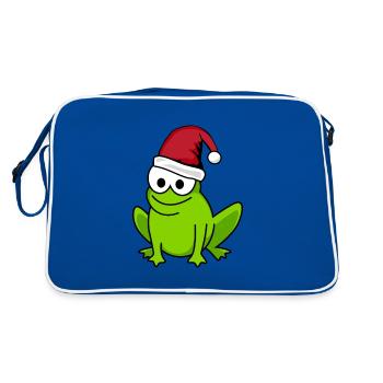 Frog Comic Christmas - Retro Bag - blue/white - Back