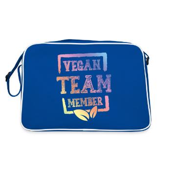 Membre de l’équipe végétalienne - Sac Retro - bleu/blanc - Dos