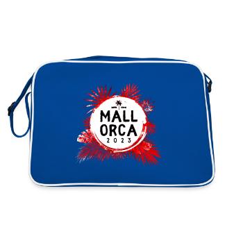 Mallorca 2023 Bunt - Retro Tasche - Blau/Weiß - Hinten