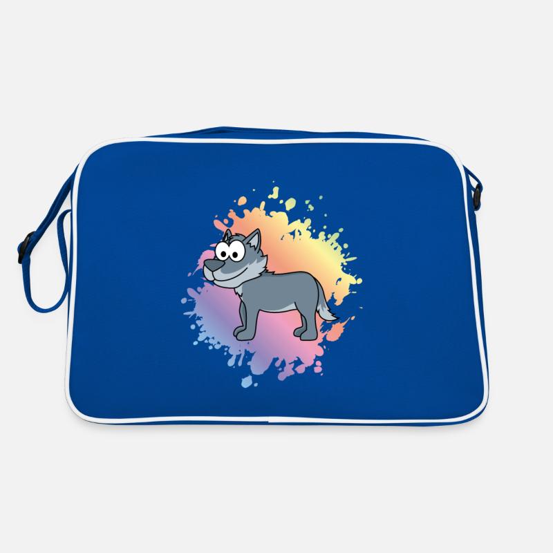 Wolf Comic Tier Retro Tasche