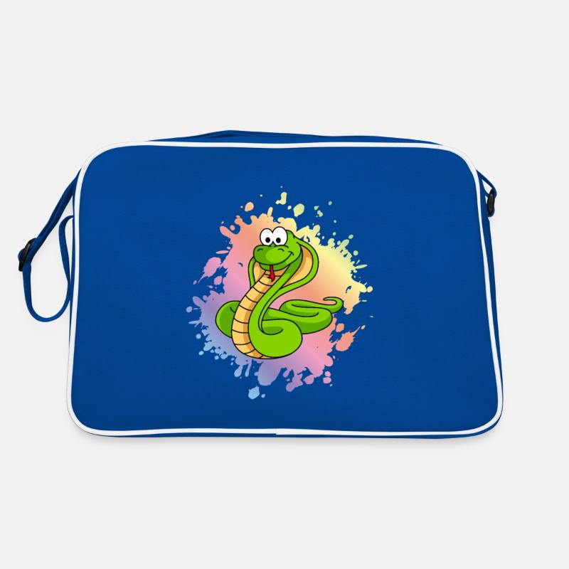 Schlange Kobra Comic Tier Retro Tasche