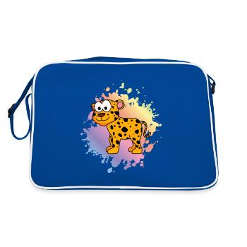 Leopard Comic Animal - Retro Bag - blue/white - Back