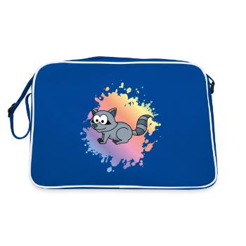 Raccoon Comic Animal - Sac Retro - bleu/blanc - Dos