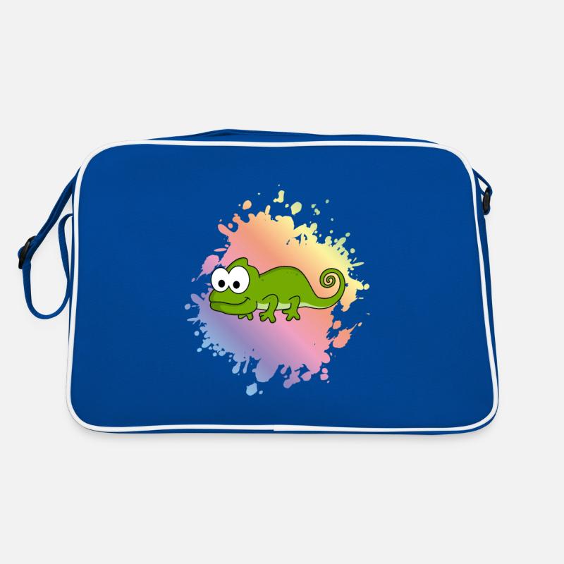 Chamäleon Comic Tier Retro Tasche