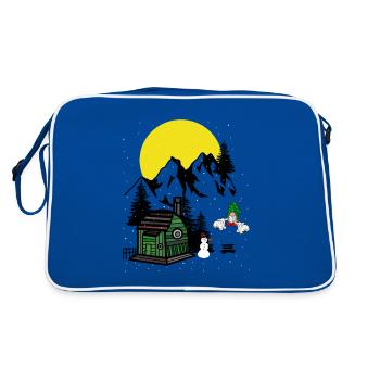 Montagnes Autriche Cadeau de Noël - Sac Retro - bleu/blanc - Dos