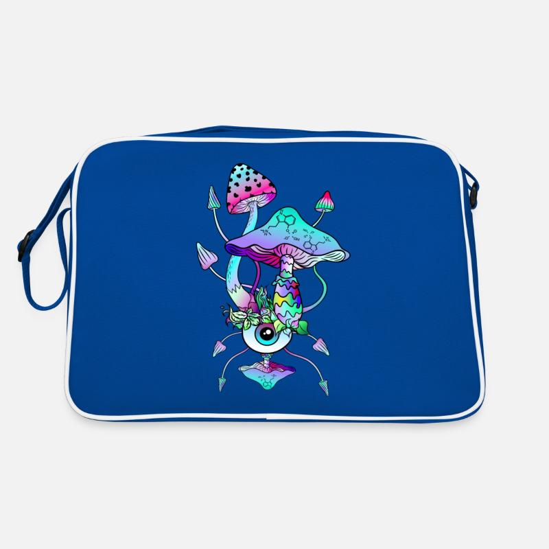 Magic Mushrooms Neon Psychedelic Shrooms Retro Bag