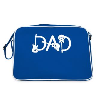 Guitars Daddy Fun Father's Day Guitar Lovers - Retro Bag - blue/white - Back