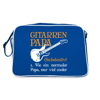 Guitars Daddy Fun Father's Day Guitar Lovers - Retro Bag - blue/white - Back