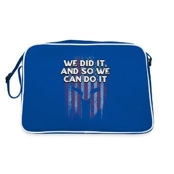 We Did It Patriotic American Patriotism USA - Retro Bag - blue/white - Back