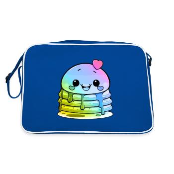 Pancake Comic Coloré - Sac Retro - bleu/blanc - Dos