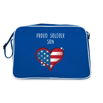 Proud Soldier Son American Patriotic USA - Retro Bag - blue/white - Back