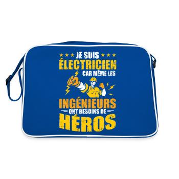 Cadeau mécanicien garage mécano humour voiture - Sac Retro - bleu/blanc - Dos