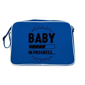 Baby in process - Retro Bag - blue/white - Back