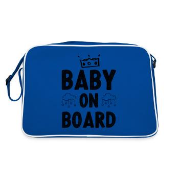 bébé à bord - Sac Retro - bleu/blanc - Dos