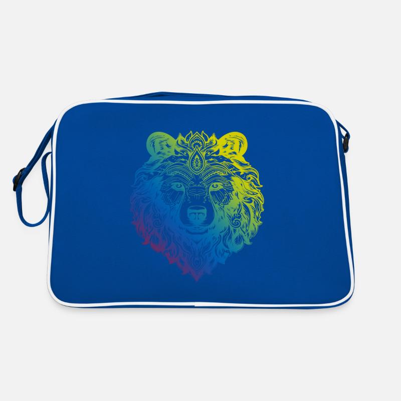 Bär Grizzly Mandala Boho Retro Tasche