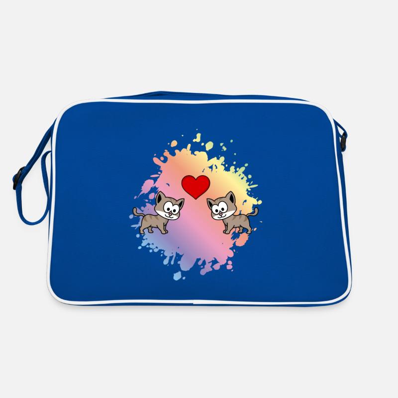 Cat Comic Couple Love Retro Bag