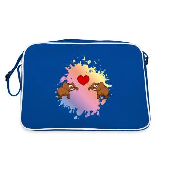 Mammouth Comic Couple Love - Sac Retro - bleu/blanc - Dos