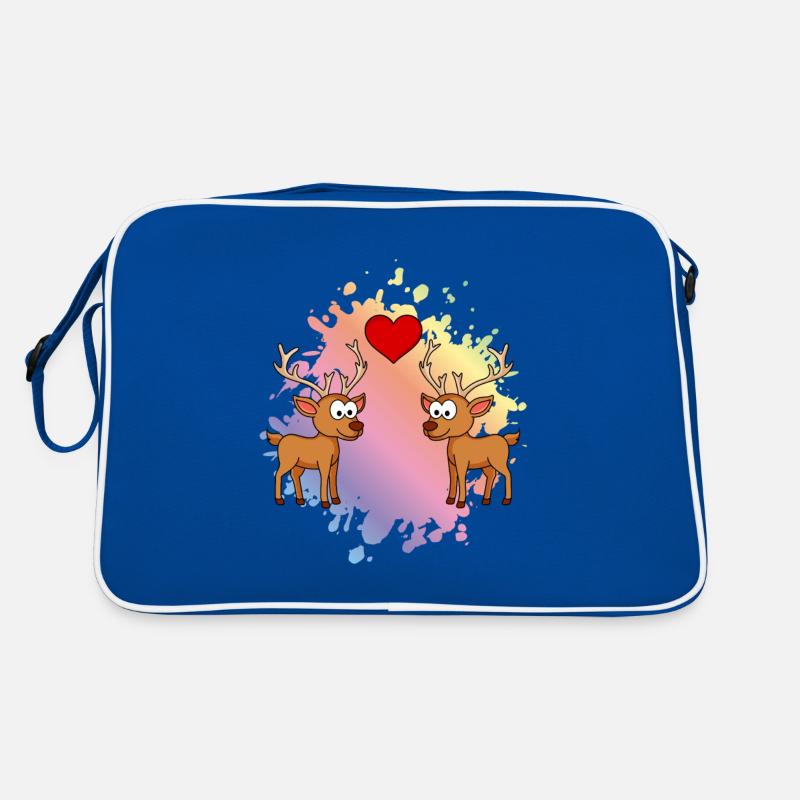 Couple comique de cerf amour Sac Retro