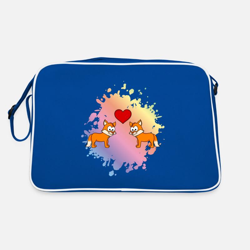 Fuchs Comic Paar Liebe Retro Tasche