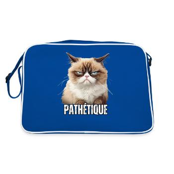 Humour chat en colère énervé pathétique sarcasme - Sac Retro - bleu/blanc - Dos