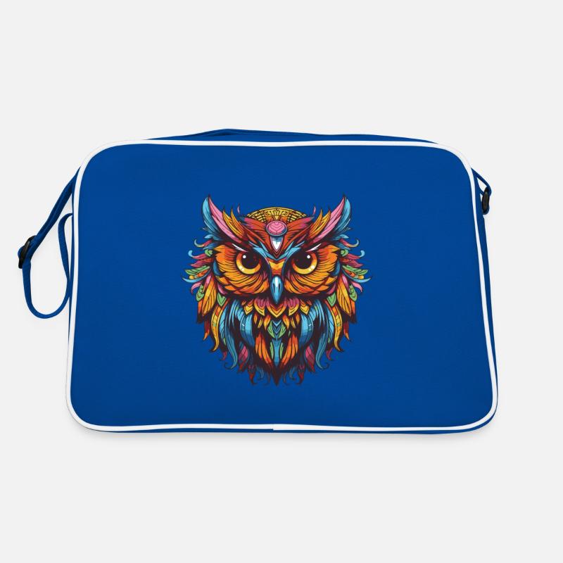 Eule Portrait Retro Tasche