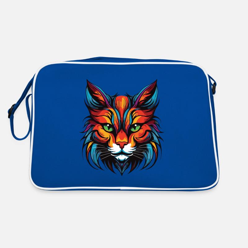 Tête de portrait de chat Sac Retro