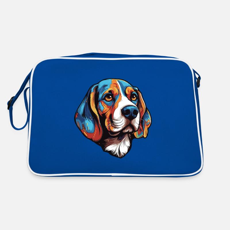 Beagle Dog Portrait Retro Bag