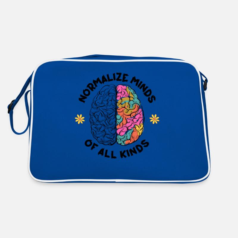 Normalize Minds Of All Kinds - Retro Bag - blue/white