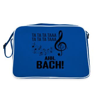 Parodie Klassik Musik Bach Beethoven 5 Symphonie - Sac Retro - bleu/blanc - Dos