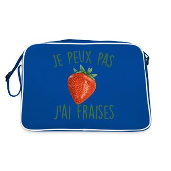 Je peux pas j'ai fraises - Sac Retro - bleu/blanc - Dos