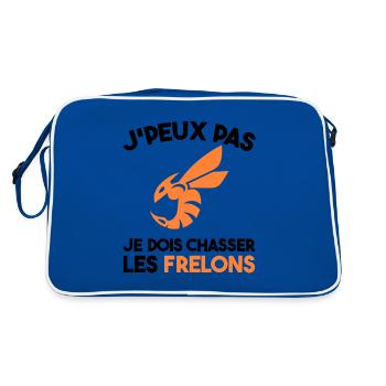 Chasseur De Frelons Insecte J'peux Pas Humour - Sac Retro - bleu/blanc - Dos