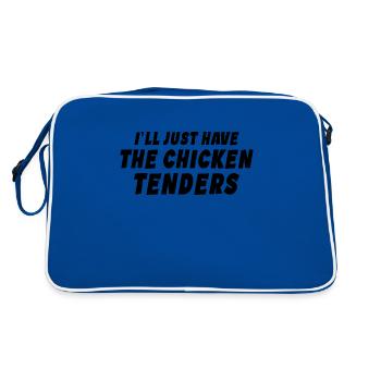 I'll Just Have The Chicken Tenders Funny - Retro Bag - blue/white - Back