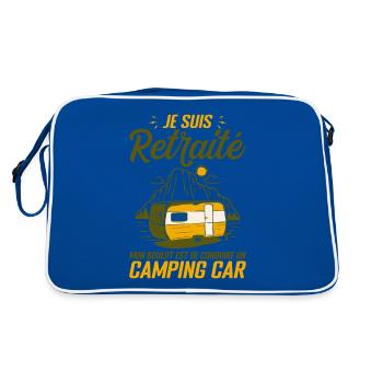 Je Suis Un Retraité Avec Un Camping Car - Sac Retro - bleu/blanc - Dos