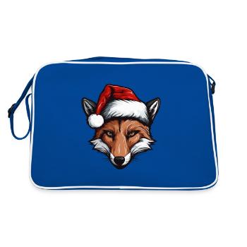 Fox Portrait Christmas - Retro Bag - blue/white - Back