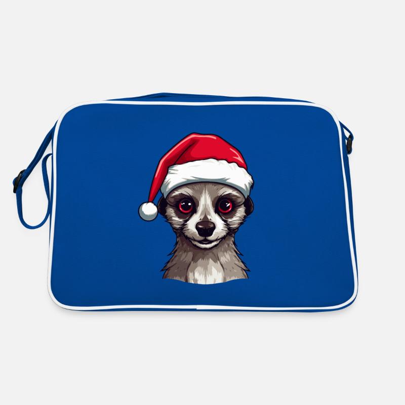 Portrait de Noël tête de suricate Sac Retro