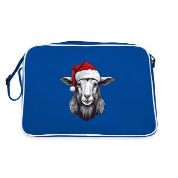 Goat Head Christmas Portrait - Retro Bag - blue/white - Back