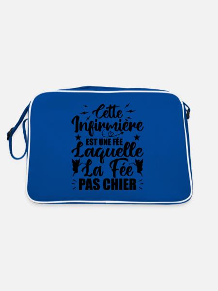 Cette Infirmière est Une Fée - Humour Infirmière - Sac Retro - bleu/blanc - Dos