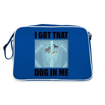 I Got that Dog in Me Xray Meme Funny - Retro Bag - blue/white - Back