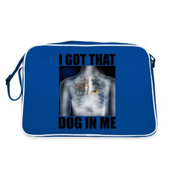 I Got that Dog in Me Xray Meme Funny - Retro Bag - blue/white - Back