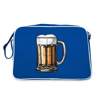 Chope de bière Bière - Sac Retro - bleu/blanc - Dos