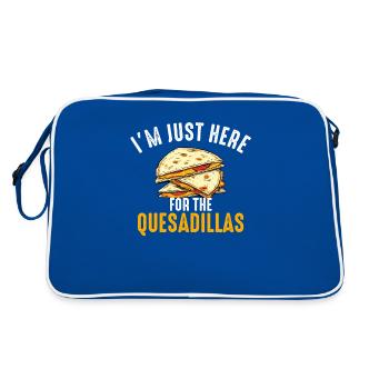 Je suis juste là pour les quesadillas - Sac Retro - bleu/blanc - Dos