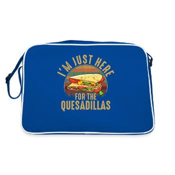 Je suis juste là pour les quesadillas - Sac Retro - bleu/blanc - Dos