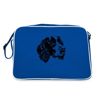 Springer Spaniel - Retro Bag - blue/white - Back