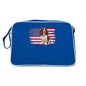 Springer Spaniel - Retro Bag - blue/white - Back