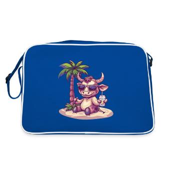 Taurus Summer Beach Vacation - Retro Bag - blue/white - Back