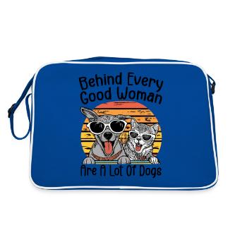 Behind Every Good Woman Are A Lot Of Dogs - Sac Retro - bleu/blanc - Dos