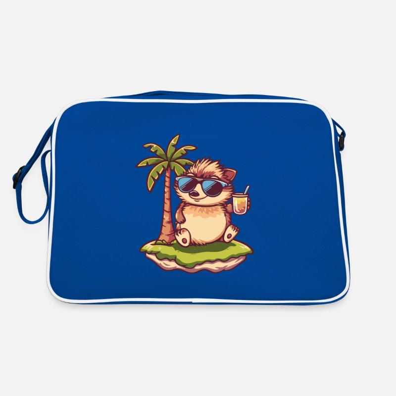 Hérisson Vacances d’été à la plage Sac Retro