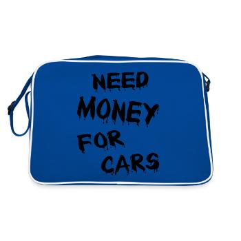 Need Money for Cars - Sac Retro - bleu/blanc - Dos