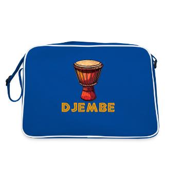 Djembé Tambours Africains - Sac Retro - bleu/blanc - Dos